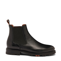 Schwarze Chelsea-Boots für Herren aus Leder - Santoni - 1
