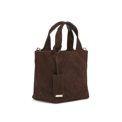 Dark brown suede handbag - Santoni - 3
