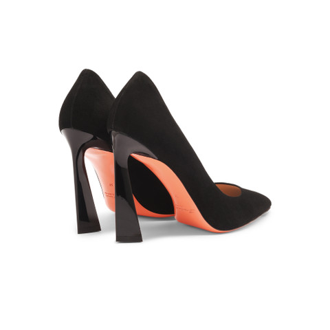 Women's black suede high-heel pump - Santoni - 3