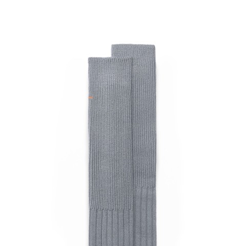 Grey cashmere high socks - Santoni - 3
