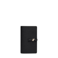 Black tumbled leather document holder - Santoni - 1