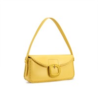 Yellow leather shoulder bag - Santoni - 2