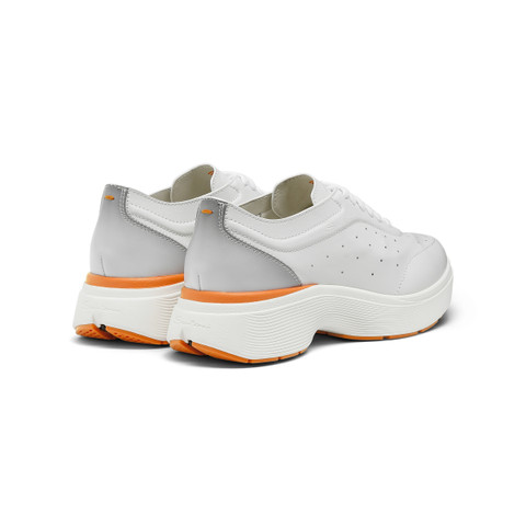 Women's white leather Easy Bounce sneaker - Santoni - 4