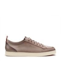 Men's beige nubuck sneaker - Santoni - 1