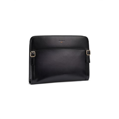 Grey leather pouch - Santoni - 2
