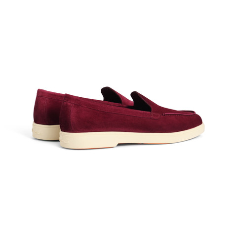 Women's red suede loafer - Santoni - 3