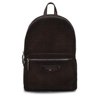 Zaino in suede e pelle testa di moro - Santoni - 1