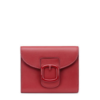 Red leather wallet with coin pocket - Santoni - 1
