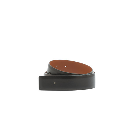 Brown leather belt strap - Santoni - 1