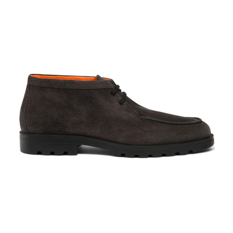 Men&rsquo;s grey suede desert boot - Santoni - 1