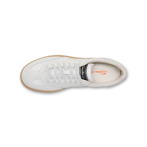 Women's white tumbled leather DBS Oly sneaker - Santoni - 5