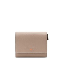 Dove grey tumbled leather wallet - Santoni - 1