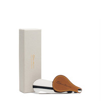 Travel shoehorn with leather handle - Santoni - 1