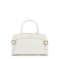 Sac &agrave; main en cuir blanc - Santoni - 1