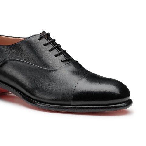Richelieu en cuir noir pour femme - Santoni - 5