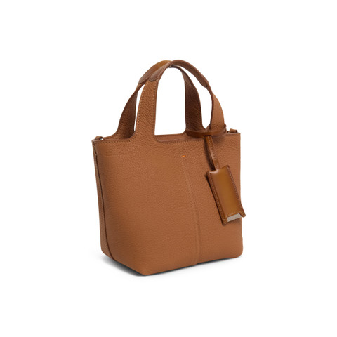 Light brown tumbled leather handbag - Santoni - 3