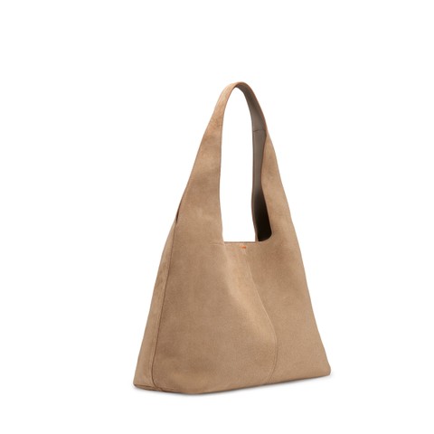 Beige suede shoulder bag - Santoni - 2