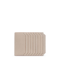 Beige tumbled leather document holder - Santoni - 1