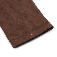 Dark brown suede gloves - Santoni - 2