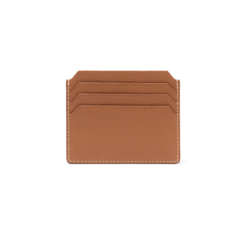 Light brown tumbled leather credit card holder - Santoni - 3