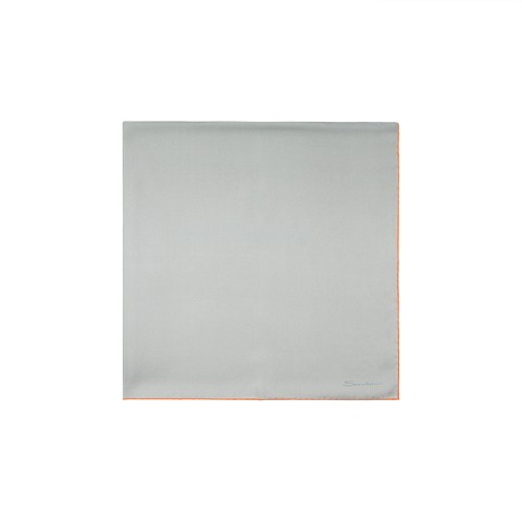 Grey cashmere and silk scarf - Santoni - 3