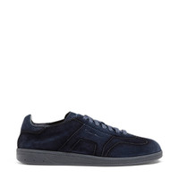 Men's blue suede DBS Oly sneaker - Santoni - 1