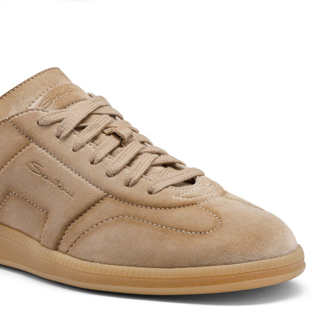 Men's beige suede DBS Oly sneaker - Santoni - 6