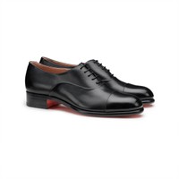 Richelieu en cuir noir pour femme - Santoni - 2