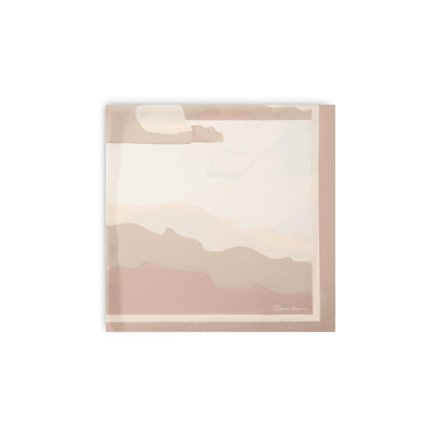 Beige  silk scarf - Santoni - 3