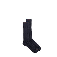 Blue cashmere crew socks - Santoni - 1