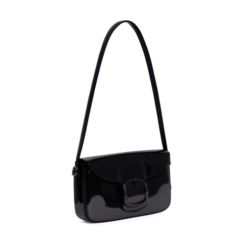 Black patent leather crossbody bag - Santoni - 2