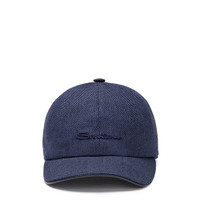 Men's blue fabric baseball cap - Santoni - 1