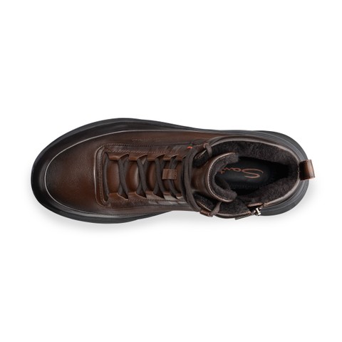 Men's dark brown leather Easy Bounce Mountain sneaker - Santoni - 5