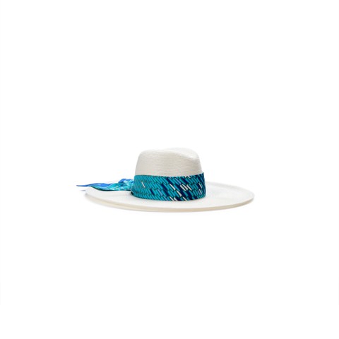White raffia hat - Santoni - 2