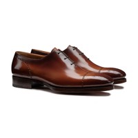 Men's brown leather Oxford lace-up - Santoni - 2