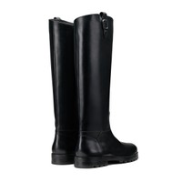Women's black leather boot - Santoni - 2
