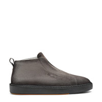 Men's grey suede slip-on sneaker - Santoni - 1