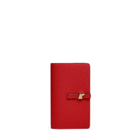 Red tumbled leather document holder - Santoni - 1