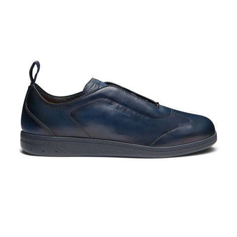 Blaue Sneakers für Herren aus Leder - Santoni - 1