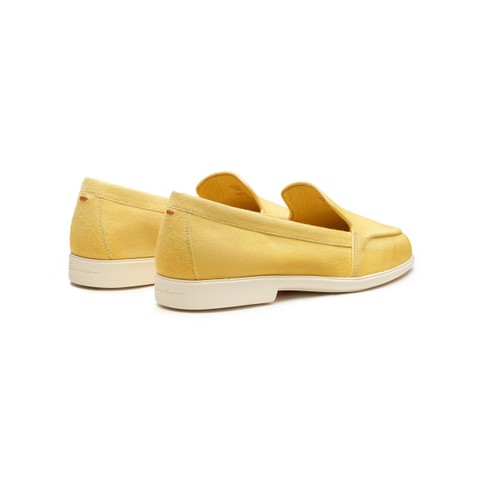 Women's yellow suede loafer - Santoni - 3