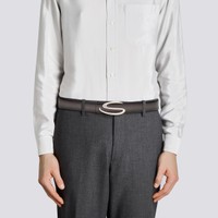 Grey leather belt strap - Santoni - 2