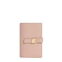 Pink tumbled leather credit card holder - Santoni - 1