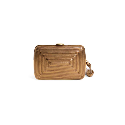 Gold leather crossbody bag - Santoni - 5