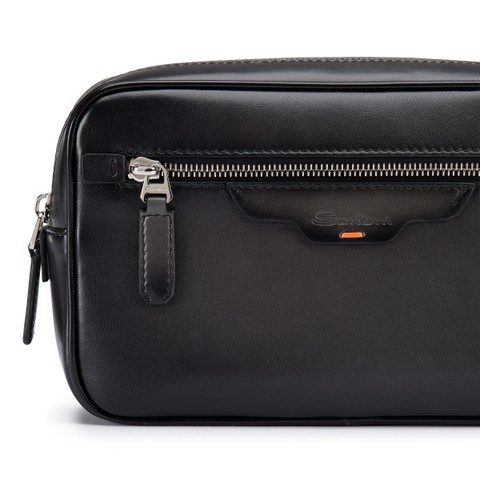 Black leather beauty case - Santoni - 5