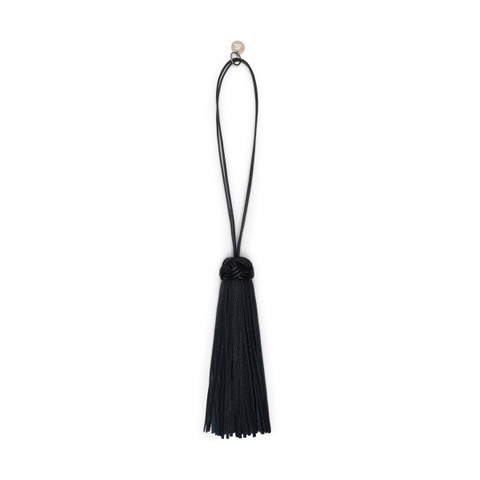 Black leather tassel charm - Santoni - 1