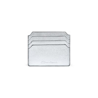 Silver laminated leather credit card holder - Santoni - 2