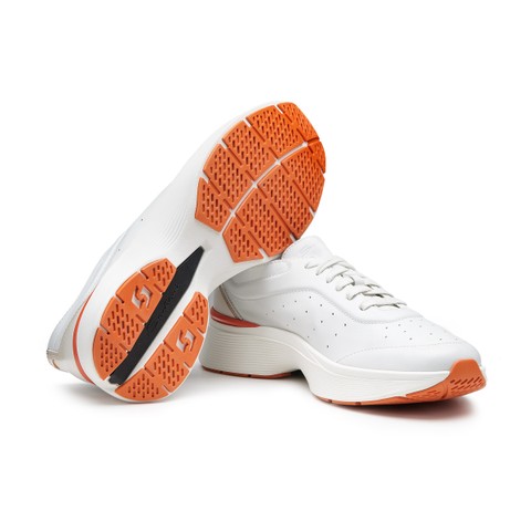 Men's white leather Easy Bounce sneaker - Santoni - 4