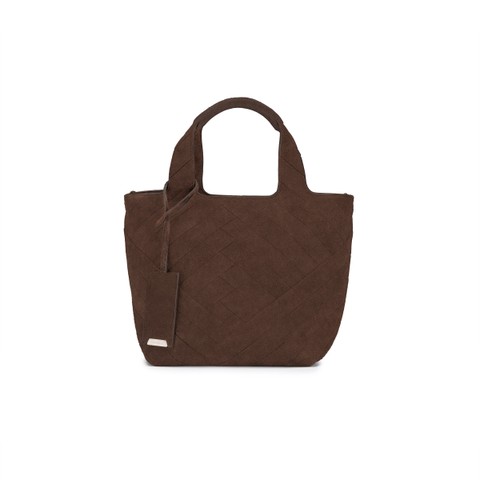 Dark brown suede handbag - Santoni - 1