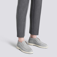 Stivaletto desert da donna in nabuk grigio - Santoni - 2