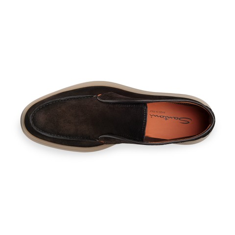 Men's dark brown suede desert boot - Santoni - 4